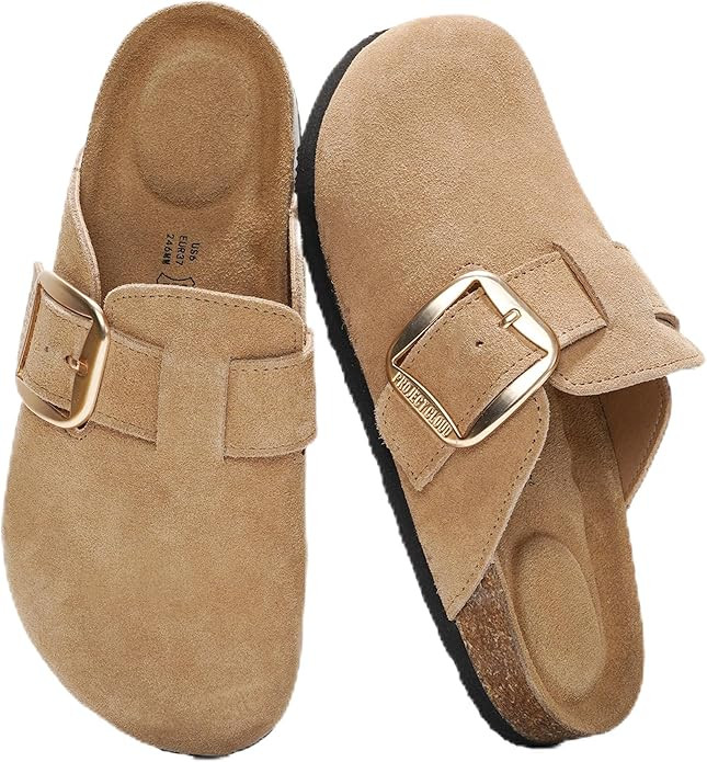 Project Cloud 100% Genuine Leather Clogs for Women Shoes - Memory Foam Insole, Non-Slip & Natural... | Amazon (US)