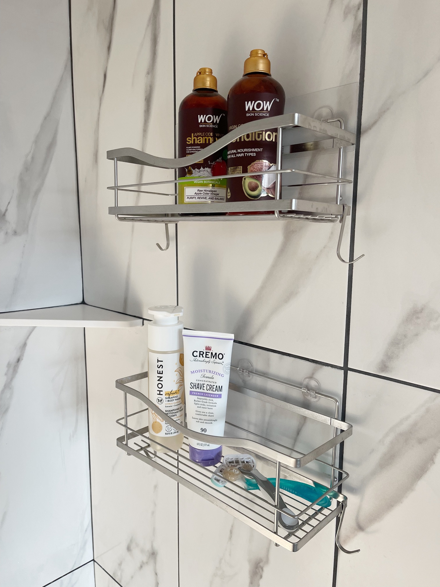 love these floating shelves for the shower 🚿🛀🏼 i’ve had them up for 8 months and they have not budged! must have if your shower has limited shelving like ours

#LTKbeauty #LTKunder50 #LTKhome