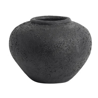Carino Black Indoor / Outdoor Terracotta Vase | Wayfair North America