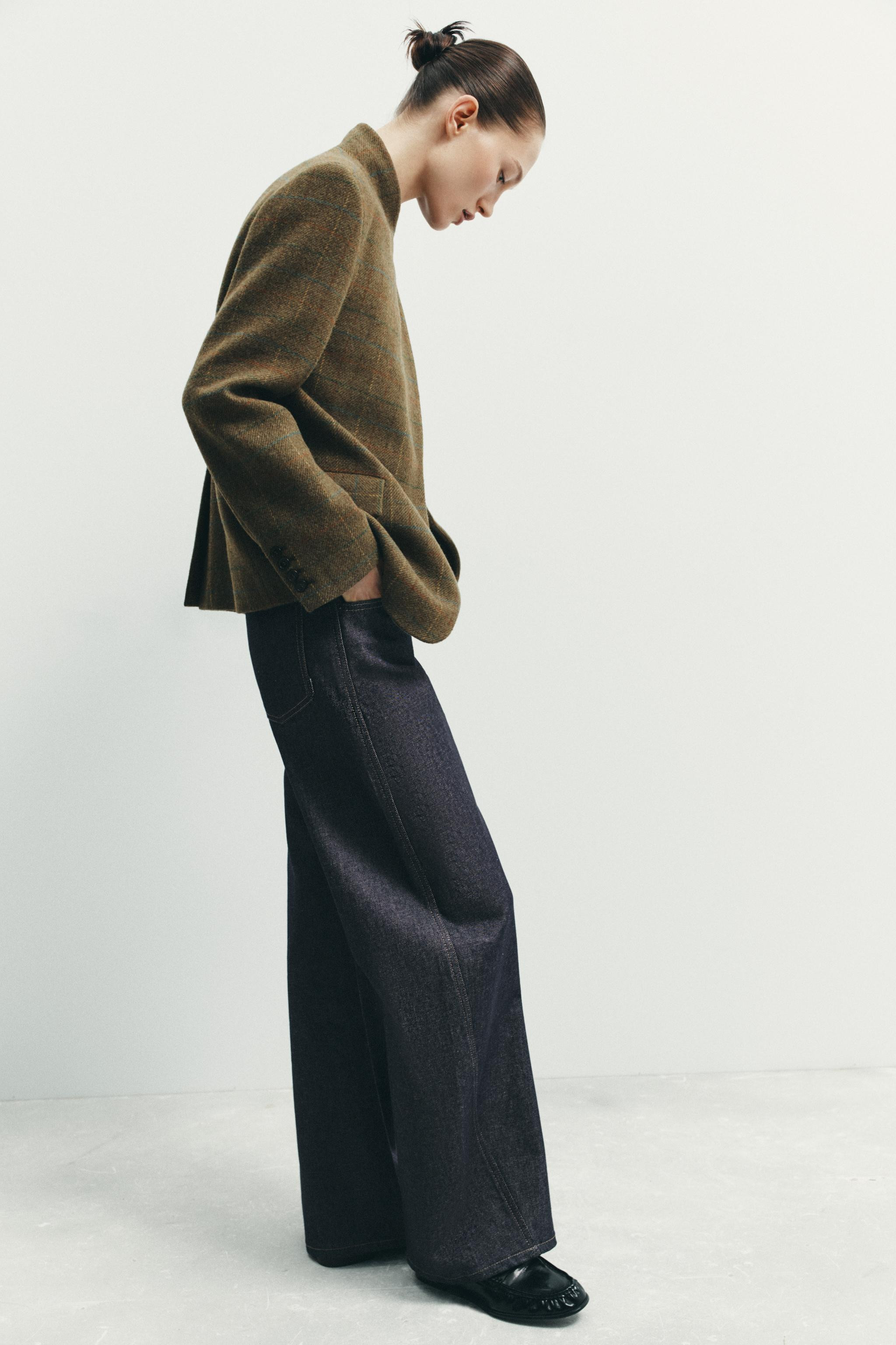 ZW COLLECTION CHECK WOOL BLEND BLAZER | Zara AU