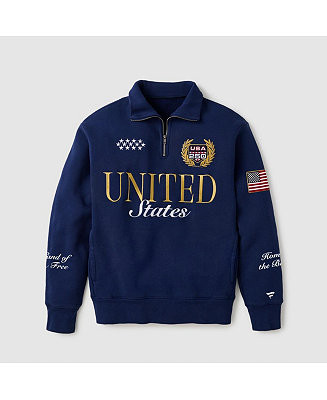 Men's Navy USA 250 Limited Edition Quarter-Zip Polo Sweatshirt | Macy's