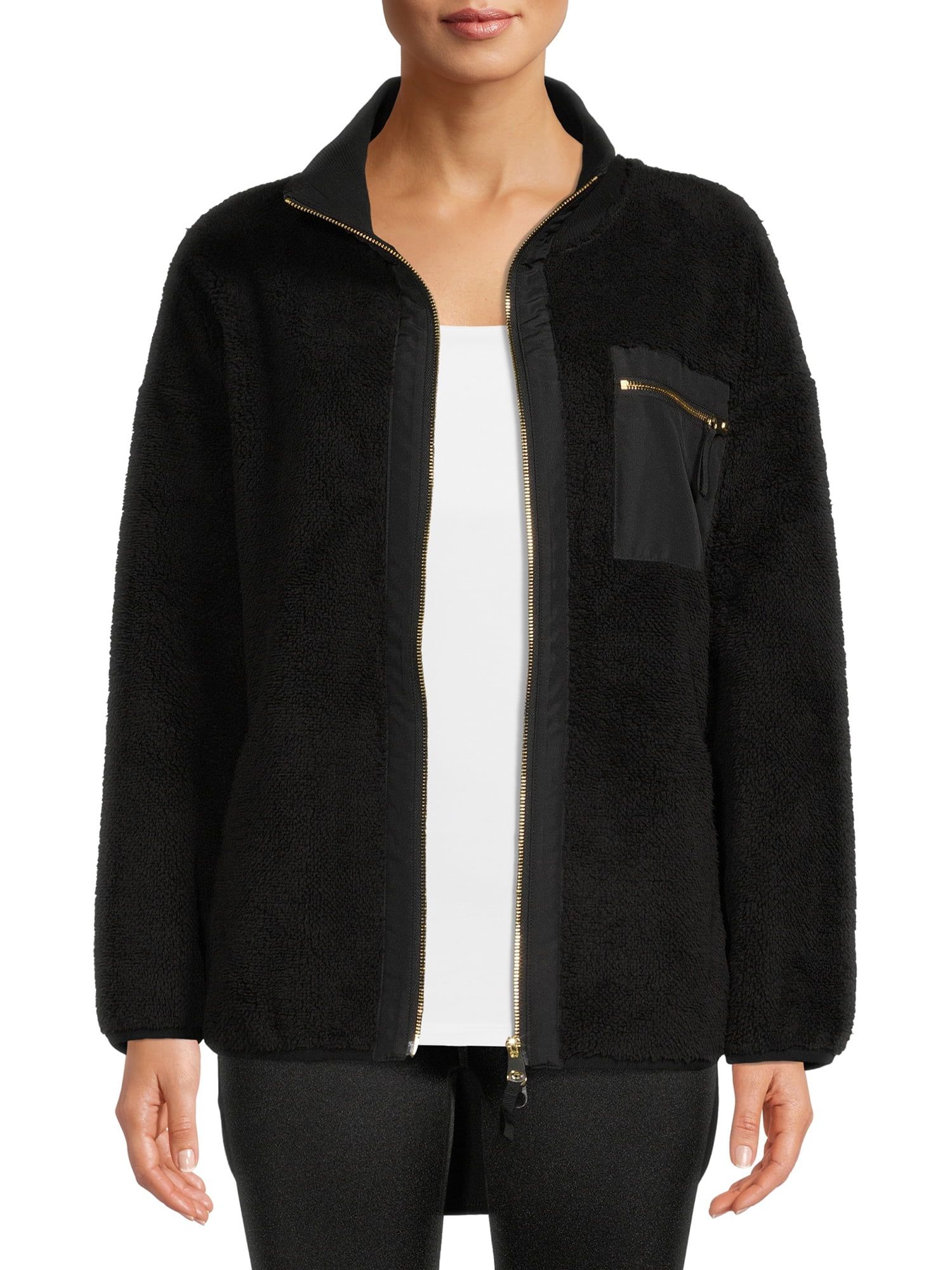 Avia Women’s Faux Sherpa Jacket, up to Size XXXL | Walmart (US)