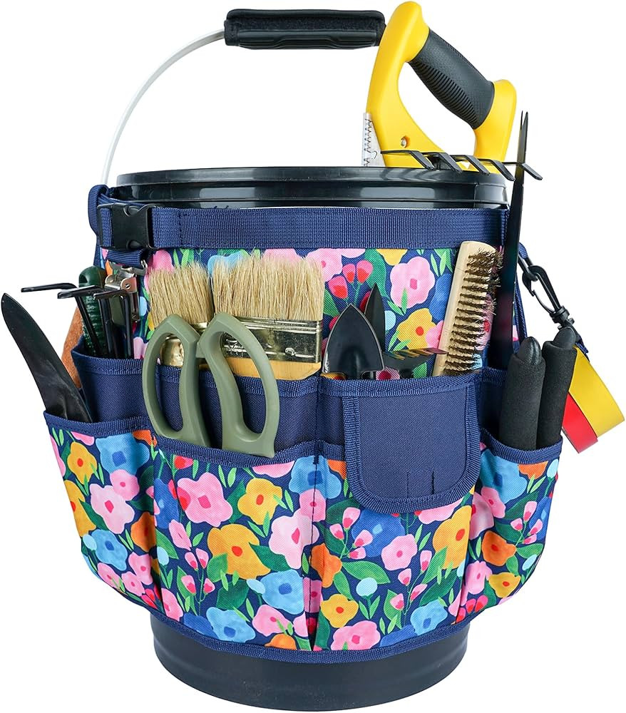 MELOTOUGH Bucket Caddy Organizer Bucket Tool Organizer for Garden Tools Fit 3.5 to 5 Gallon Bucke... | Amazon (US)