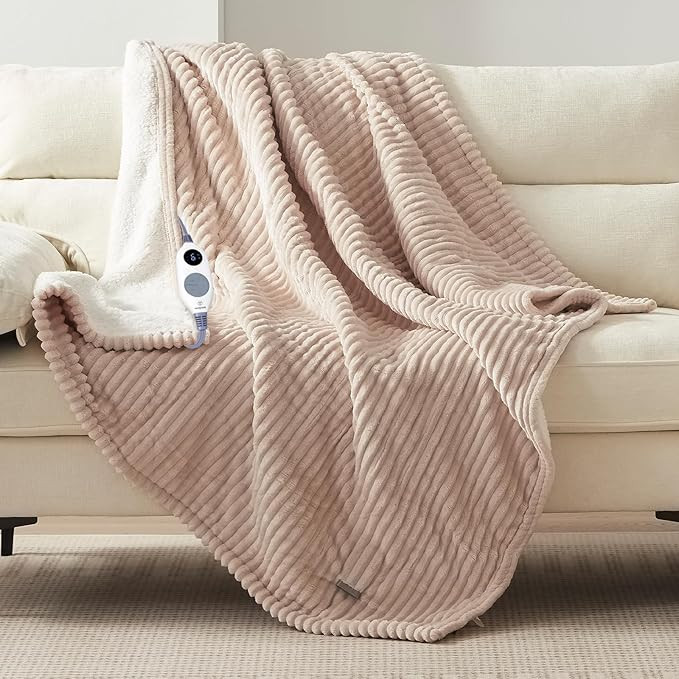 Westinghouse Heated Throw Blanket, Cozy Soft Flannel to Sherpa Electric Throw with 6 Heating Leve... | Amazon (US)