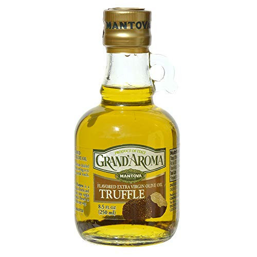 Mantova Grand’Aroma Truffle Flavored Extra Virgin Olive Oil, made in Italy, cold-pressed, 100% natural, heart-healthy cooking oil perfect for salad dressing, pasta, garlic bread, meats, or pan frying, 8.5 oz | Amazon (US)
