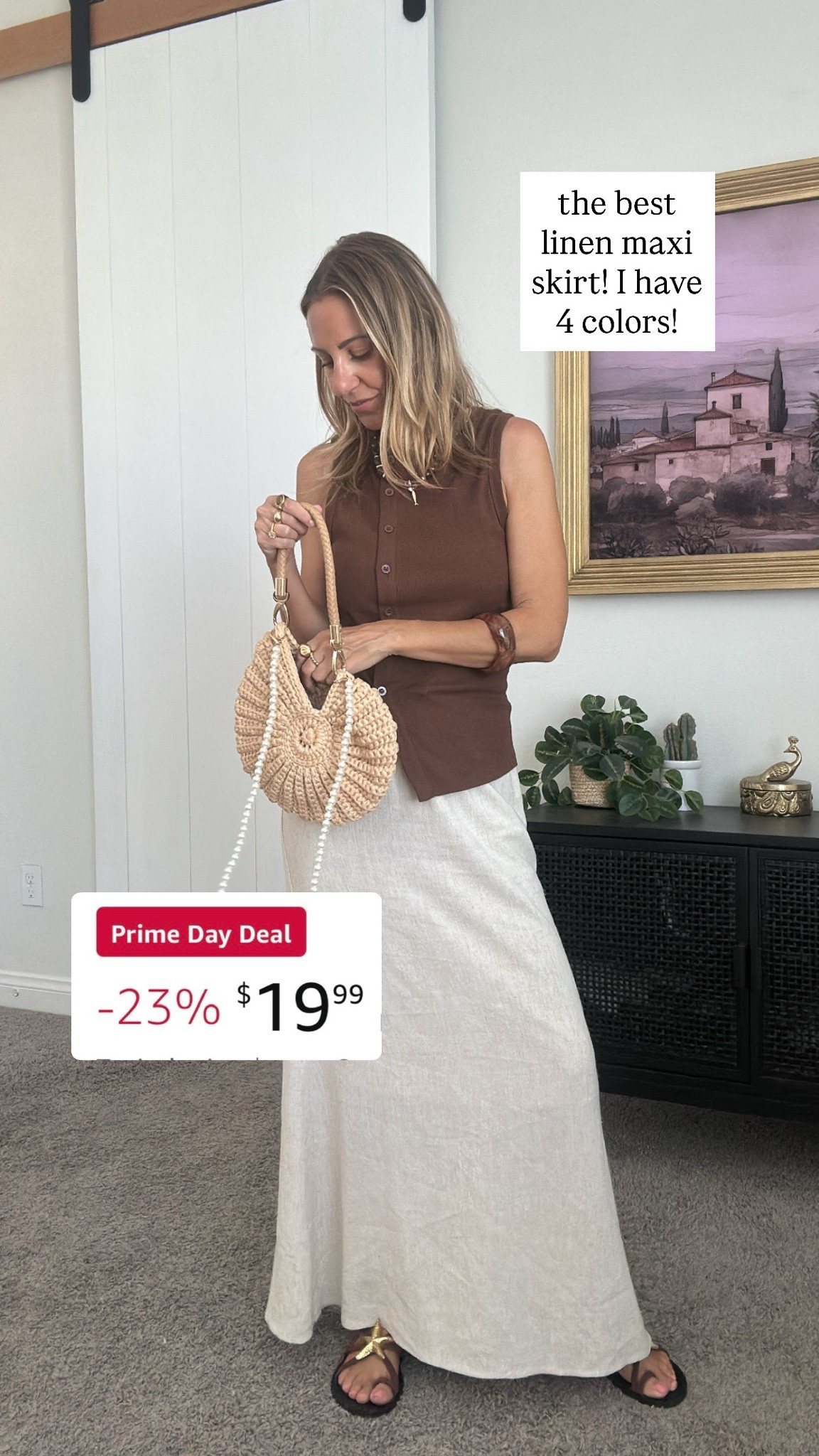Linen maxi skirt on deal

#LTKgrwm #LTKootd #LTKSaleAlert
