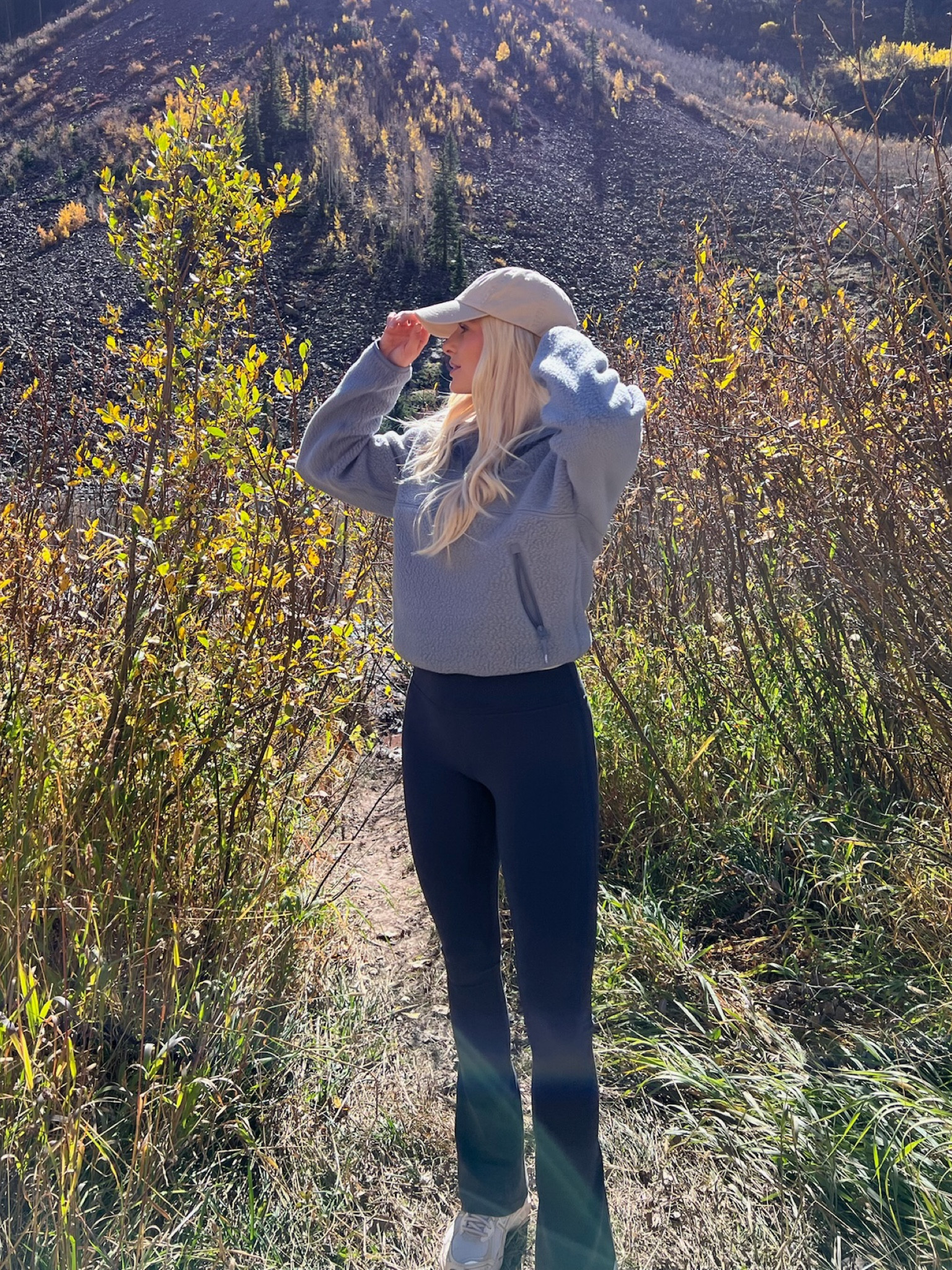Hike day 🥾 wearing a small in pullover, 4 in flare leggings, shoes run tts! #kathleenpost #aspenoutfit #hikeoutfit

#LTKSeasonal #LTKStyleTip