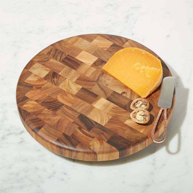 Round Chopping Board: End Grain + Reviews | Crate and Barrel | Crate & Barrel