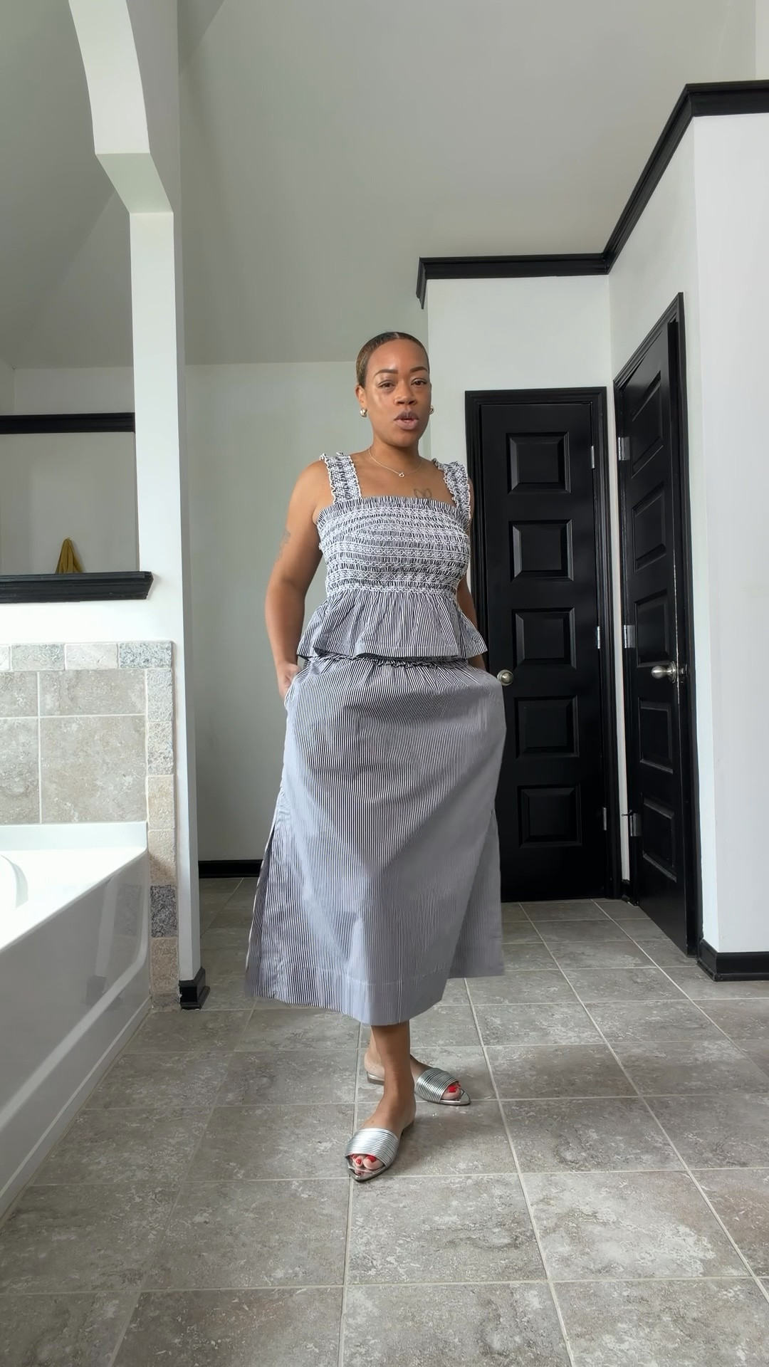 Free Assembly Smocked Cotton Tank Top with matching skirt. This should’ve been a dress😏. 

💫 Scroll to shop! Follow for more finds. Xo, Chanie ✨

#walmartpartner #walmartfinds #freeassembly

#LTKootd #LTKPetite #LTKSeasonal