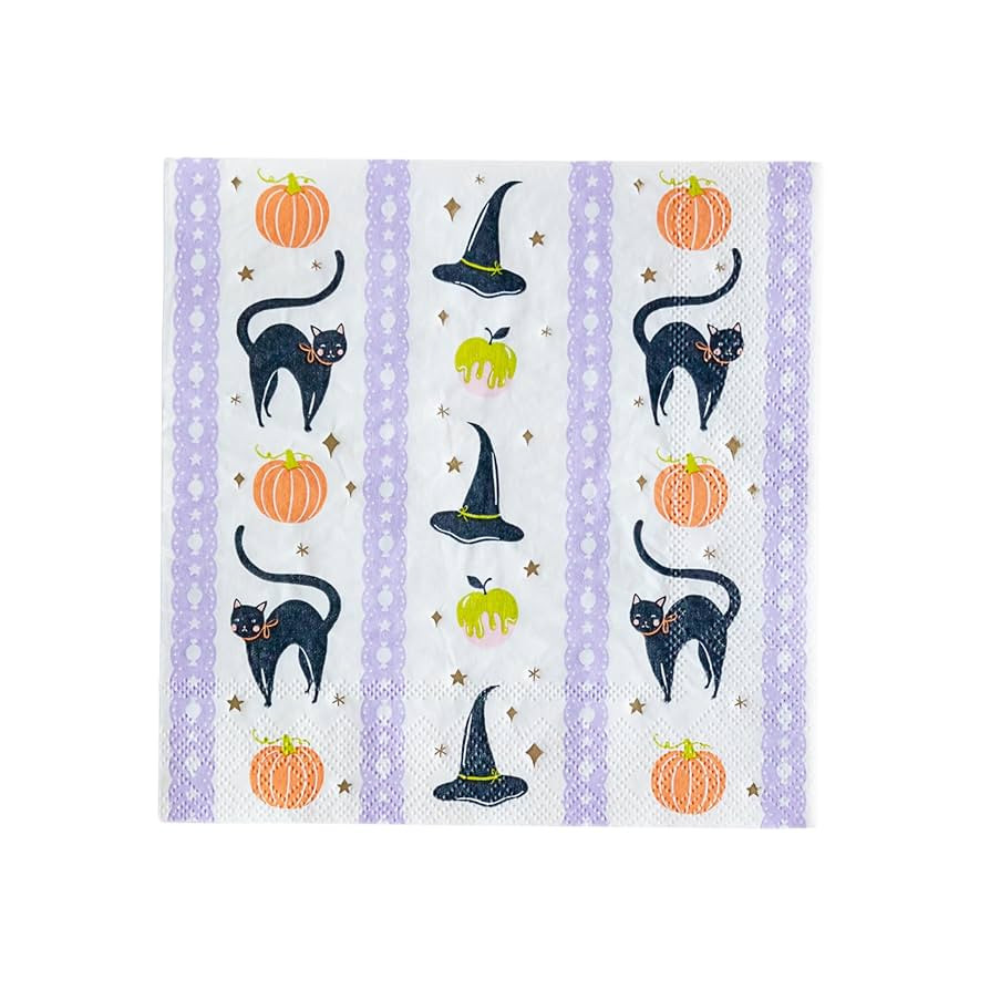 Frills & Thrills Halloween Paper Party Large Napkins | Premium Table Decor, Halloween Celebration... | Amazon (US)