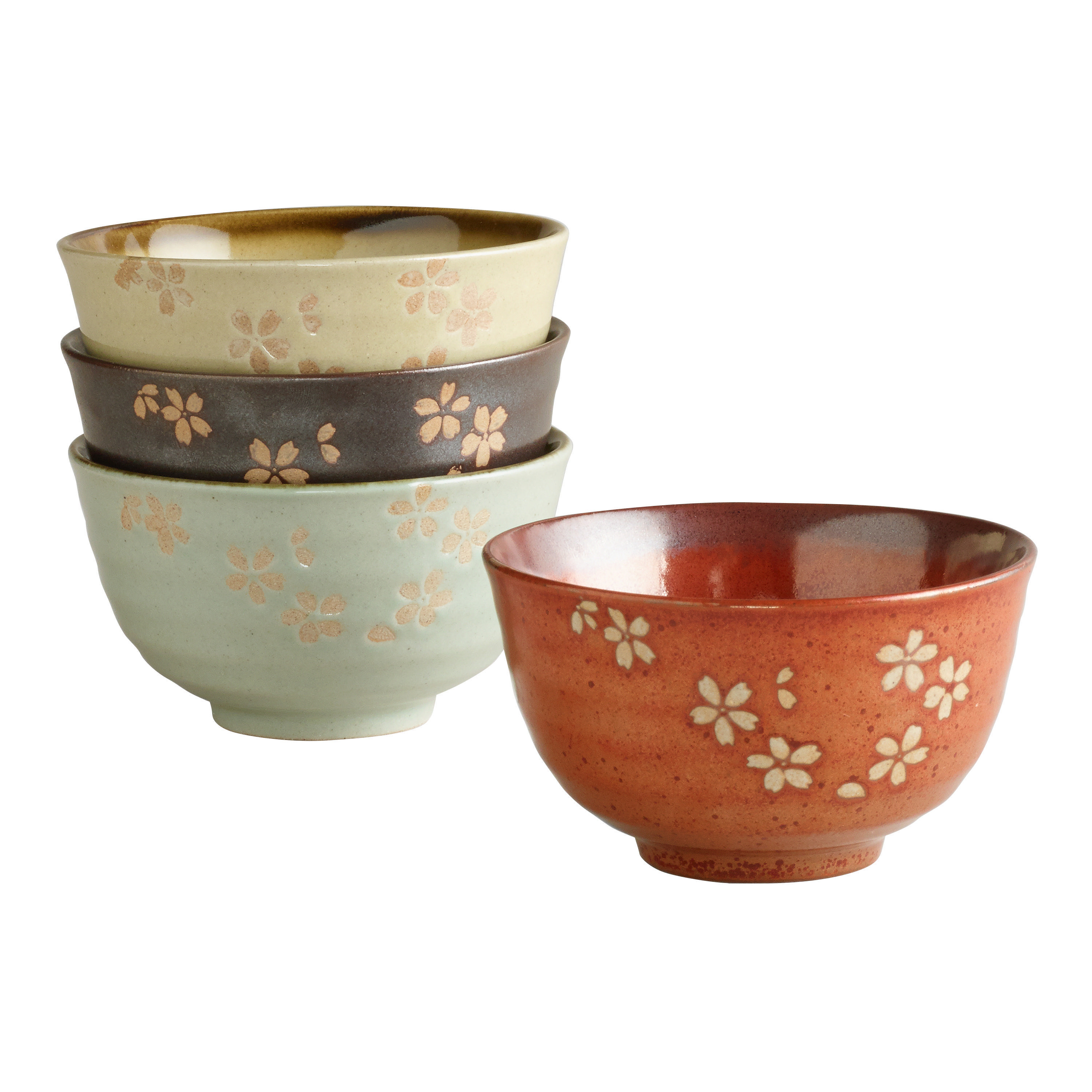 Fuji Blossom Rice Bowl Set Of 4 | World Market