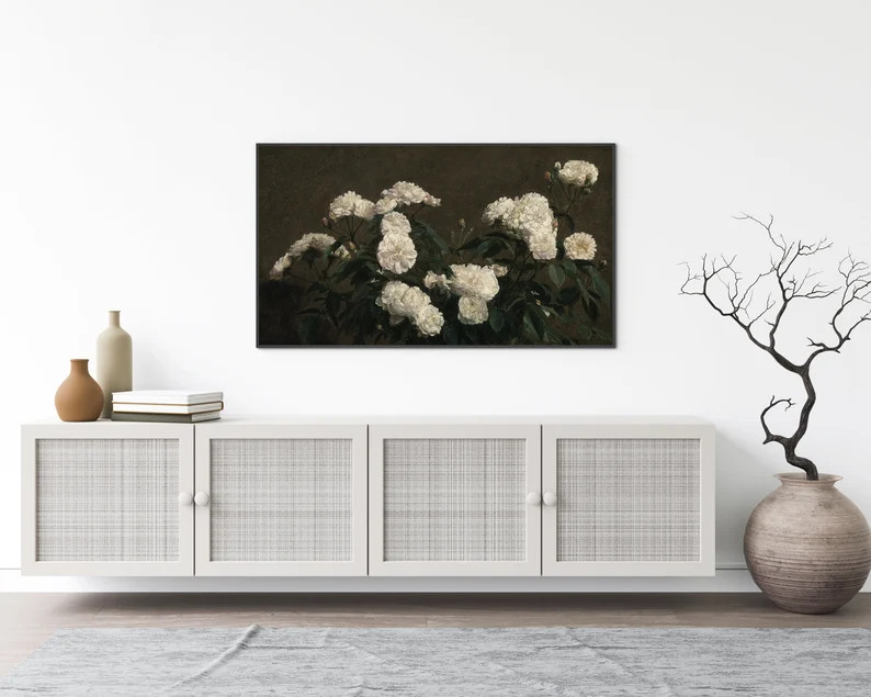 Samsung Frame Tv Art Vintage Floral Still Life Farmhouse Art for Frame Tv Floral Frame Tv Art Kik... | Etsy (US)