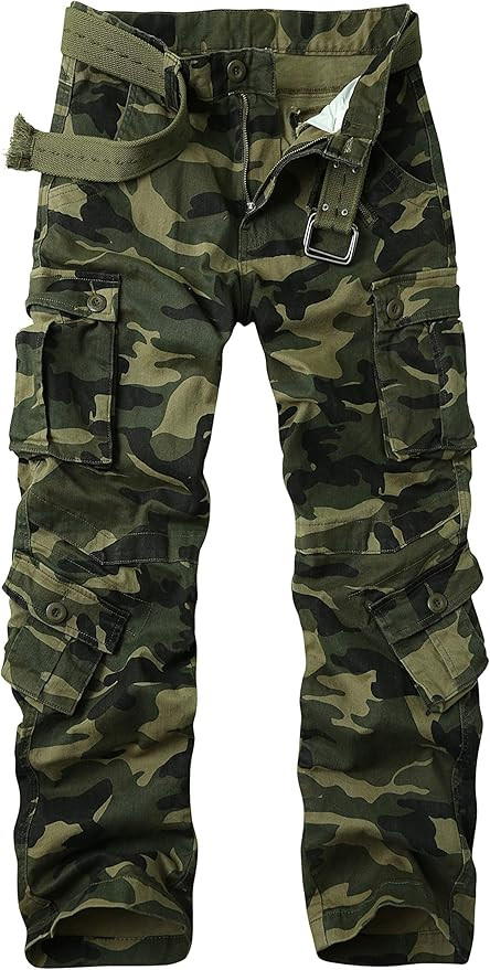 Men's BDU Casual Military Pants, Tactical Wild Army Combat ACU Rip Stop Camo Cargo Work Pants Tro... | Amazon (US)