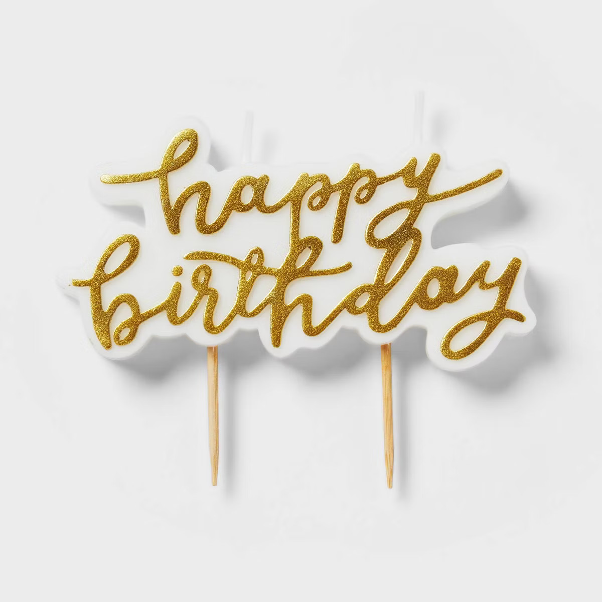Gold Happy Birthday Candle - Spritz™ | Target