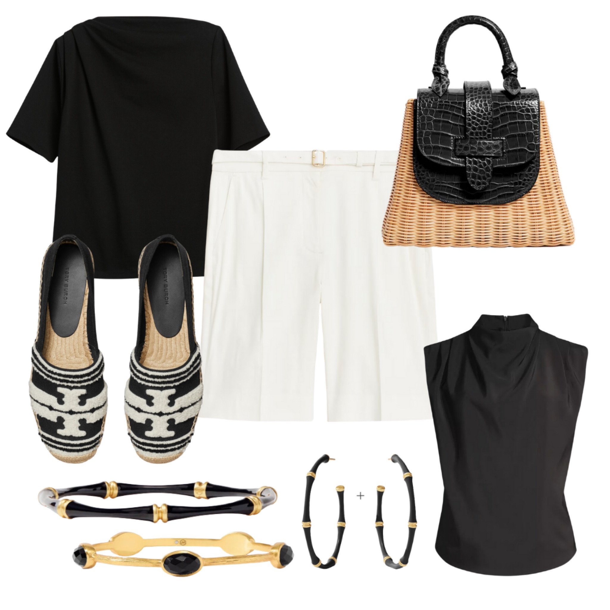 A pair of white shorts in your closet is the basic we all need to create so many different outfits this summer!!  We styled it with black accents because black and white is so easy to style and look fresh and crisp!!

#LTKOver40 #LTKStyleTip #LTKSeasonal