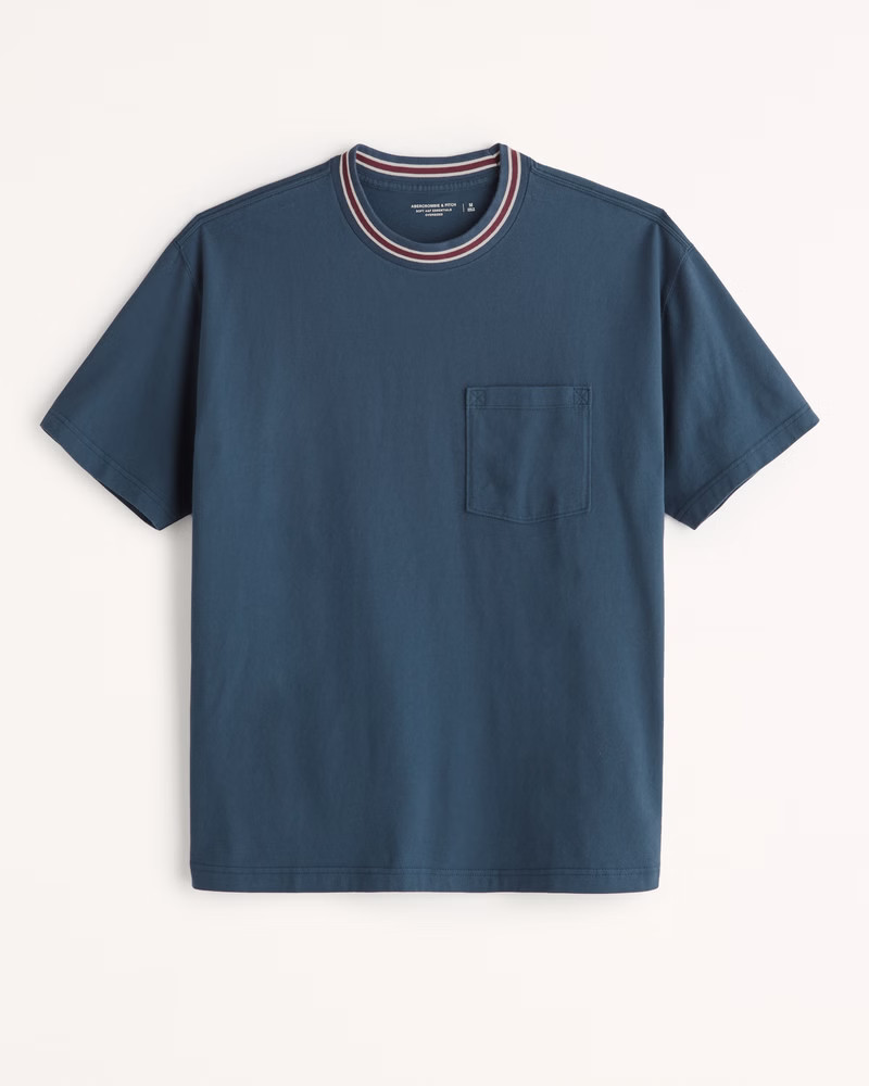 Men's Essential Oversized Pocket Crew Tee | Men's Tops | Abercrombie.com | Abercrombie & Fitch (US)