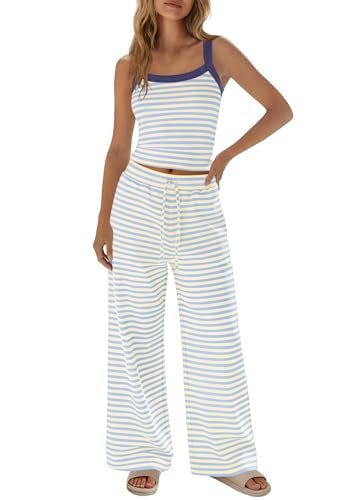 SENSERISE Womens Striped Lounge Set Loungewear | Amazon (US)