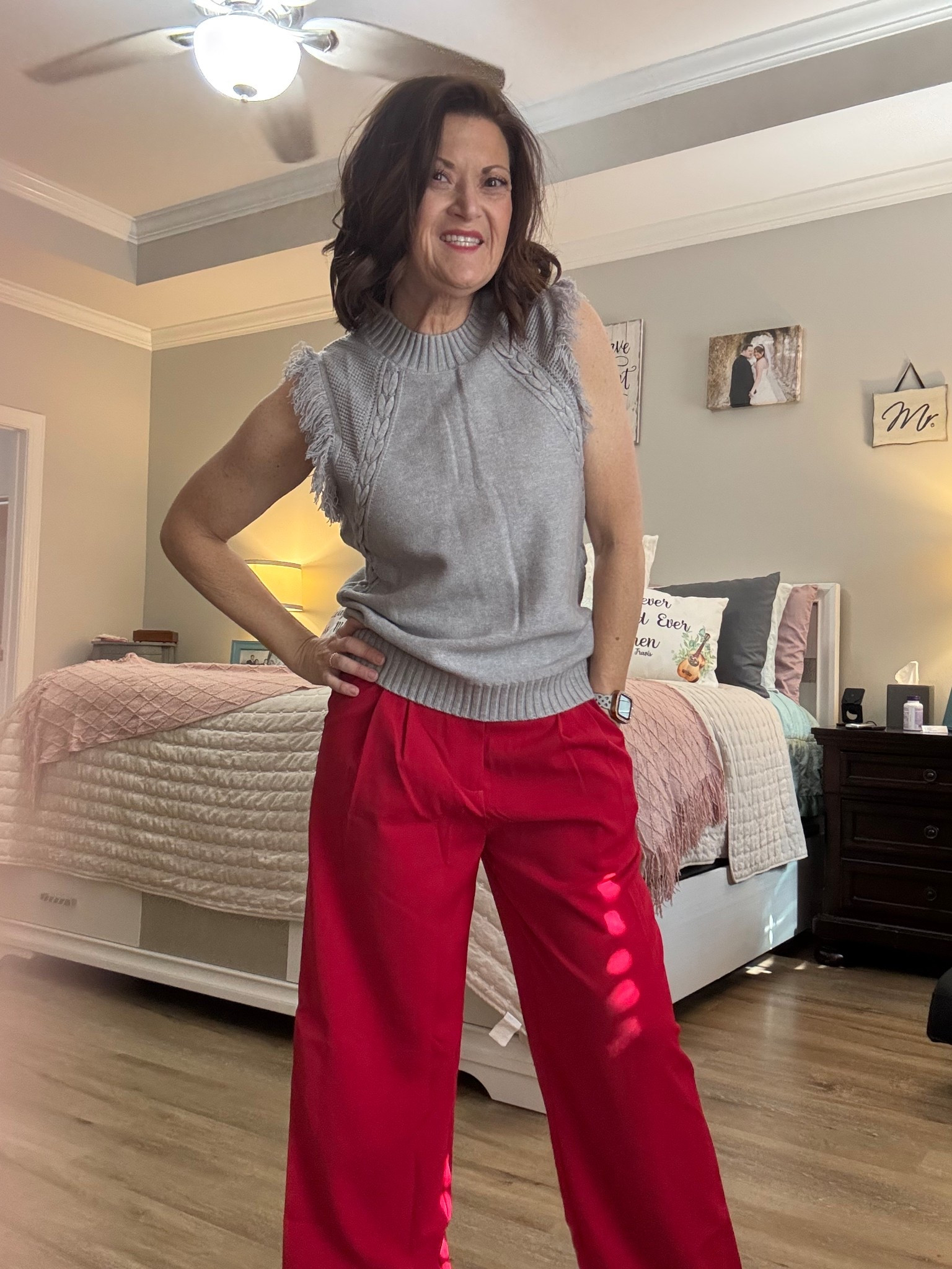 I’m living for this wide leg pants trend and this sleeveless sweater vest is perfection! Both come in multiple colors! 

#amazonfashion #amazonfinds 

#LTKOver40 #LTKStyleTip #LTKWorkwear