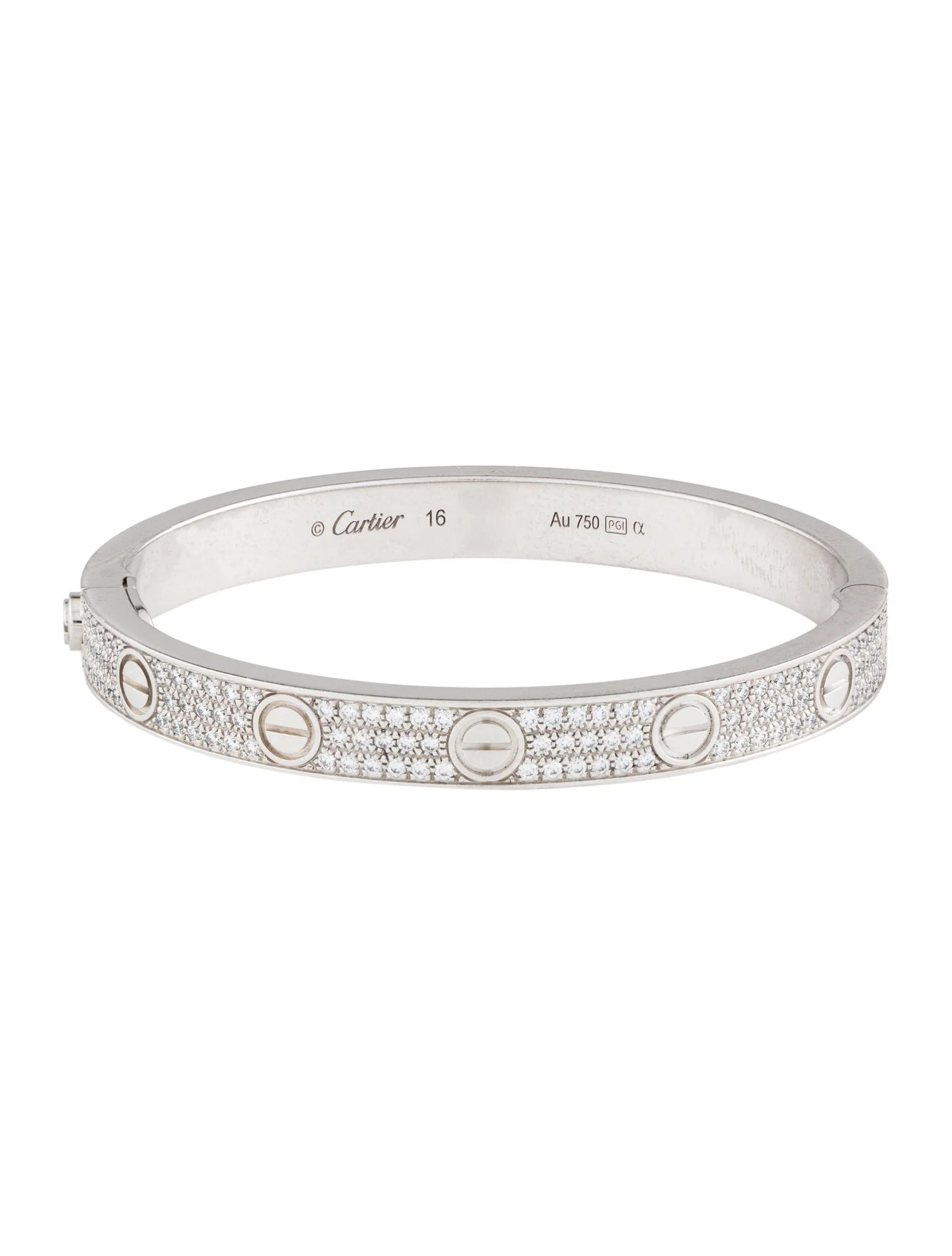 Diamond Paved LOVE Bracelet | The RealReal