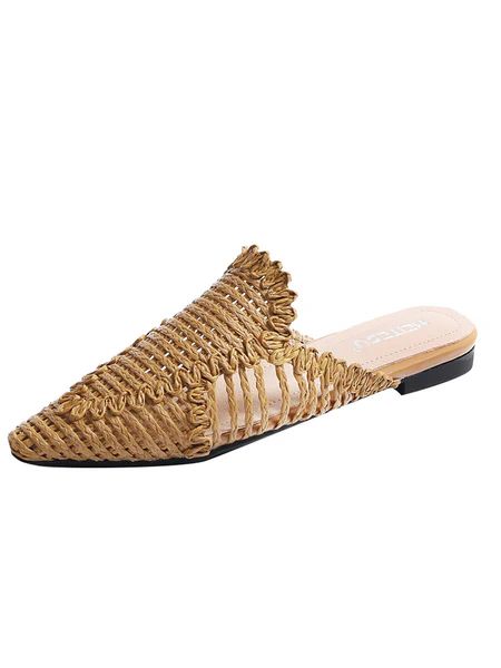 'Charlotte' Woven Pointed-Toe Mules (4 Colors) | Goodnight Macaroon