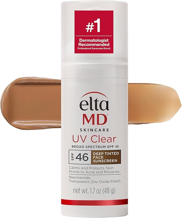 EltaMD UV Clear Deep Tinted Face Sunscreen, Oil-Free Face Moisturizer with SPF 46, Dermatology Ti... | Amazon (US)