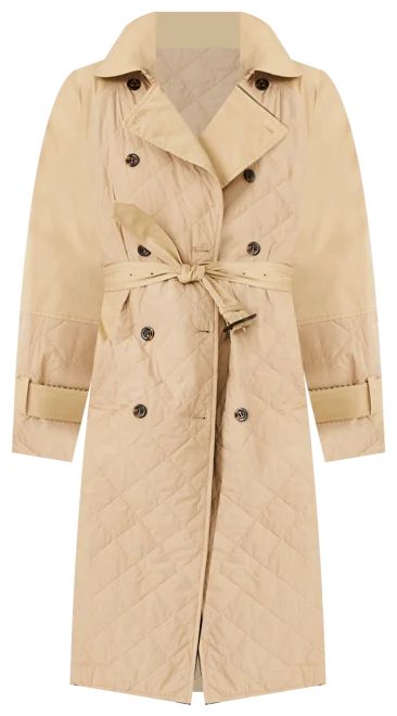 AT Weekend Quilted Mixed Media Trench Coat | Ann Taylor (US)
