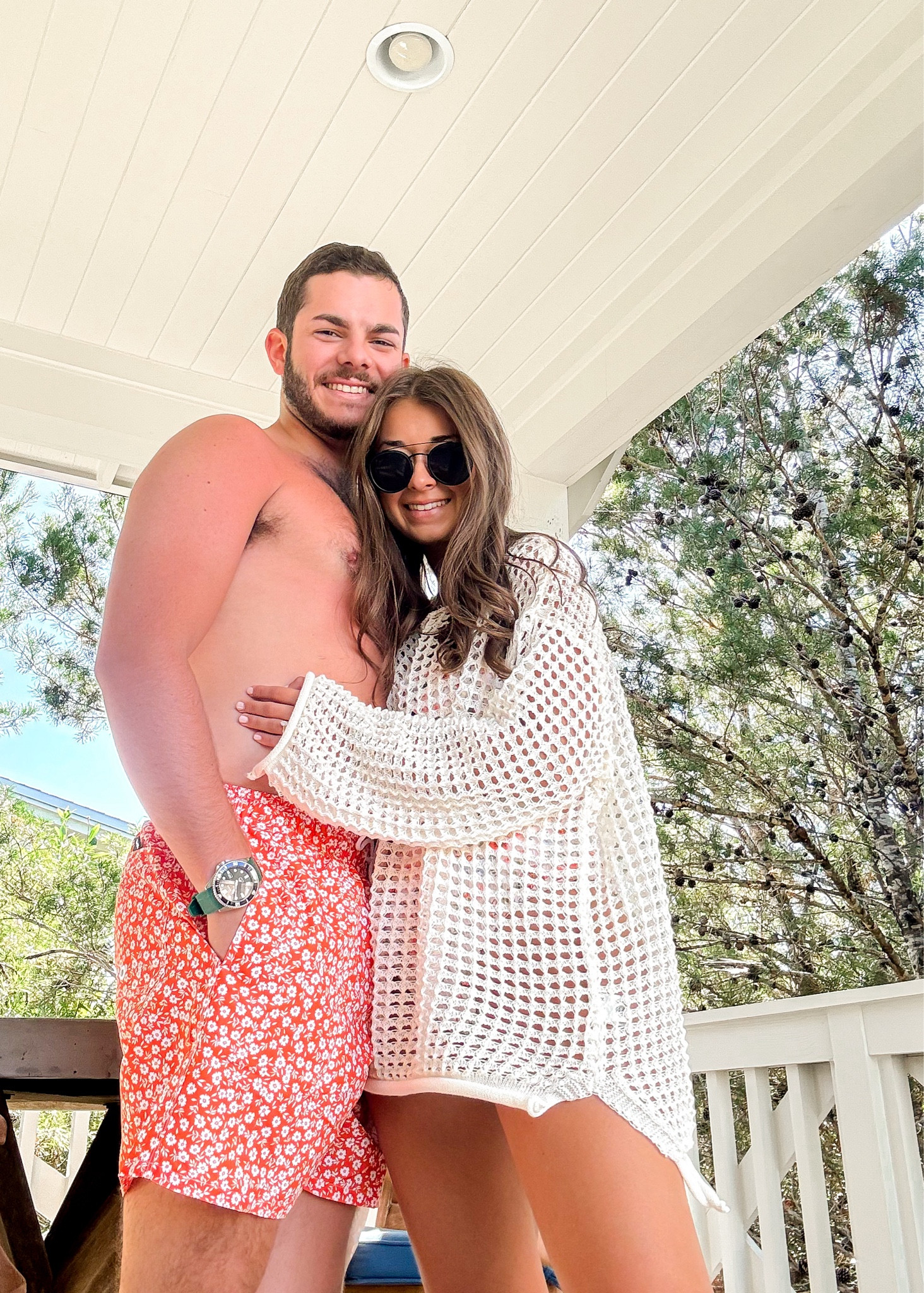 Beach cover up and swim trunks! 

#LTKTravel #LTKSeasonal #LTKMens