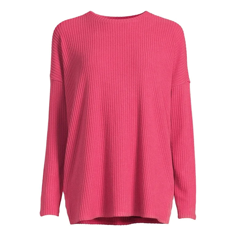 Time and Tru Women's Ribbed Tunic Top, Sizes S-XXXL - Walmart.com | Walmart (US)