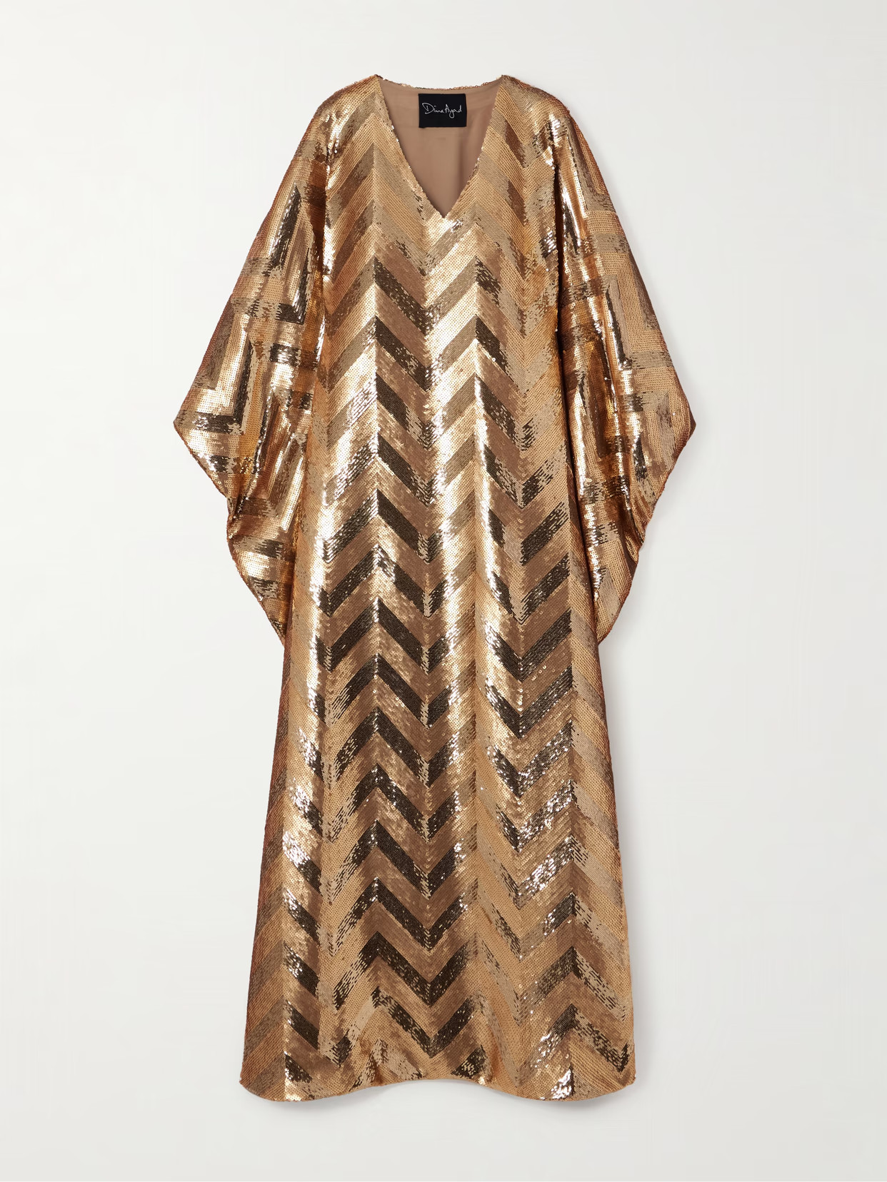Dima Ayad - Sequined Jersey Gown - Gold | NET-A-PORTER (UK & EU)