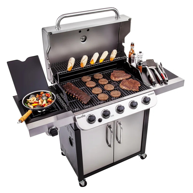 Performance Series Char-Broil 5 - Burner Liquid Propane 45000 BTU Gas Grill with Side Burner and ... | Wayfair North America