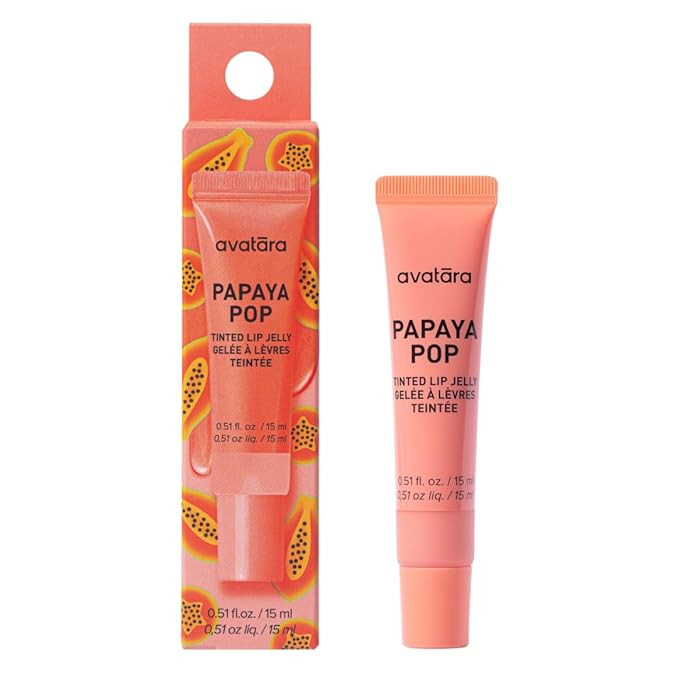 Avatara Papaya Pop Tinted Lip Jelly, Hydrating Lip Gloss Treatment with Vitamin-Rich Botanicals, ... | Amazon (US)