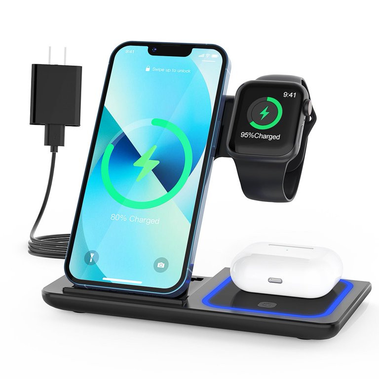 Wireless Charger,3 in 1 Detachable Fast Wireless Charging Station Dock for iPhone 13/13Pro/13 Pro... | Walmart (US)