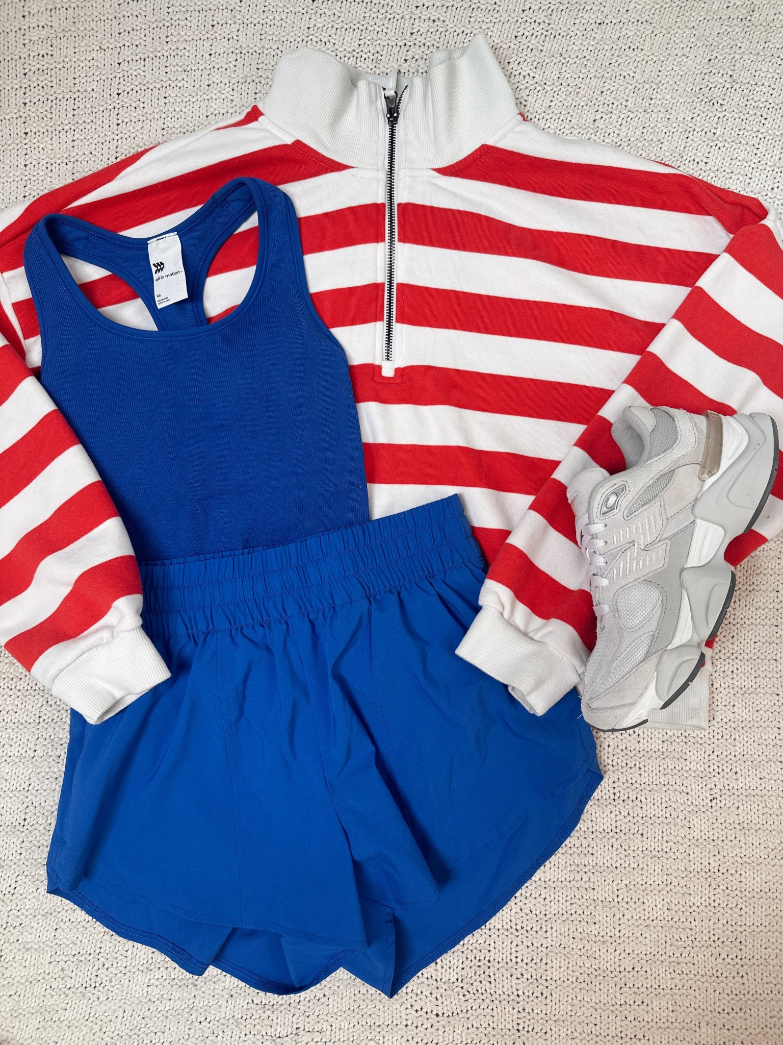 4th of July outfit combo Inspo 🇺🇸
Xs tank & shorts! Xl zip up 

#LTKFindsUnder50 #LTKStyleTip #LTKFindsUnder100