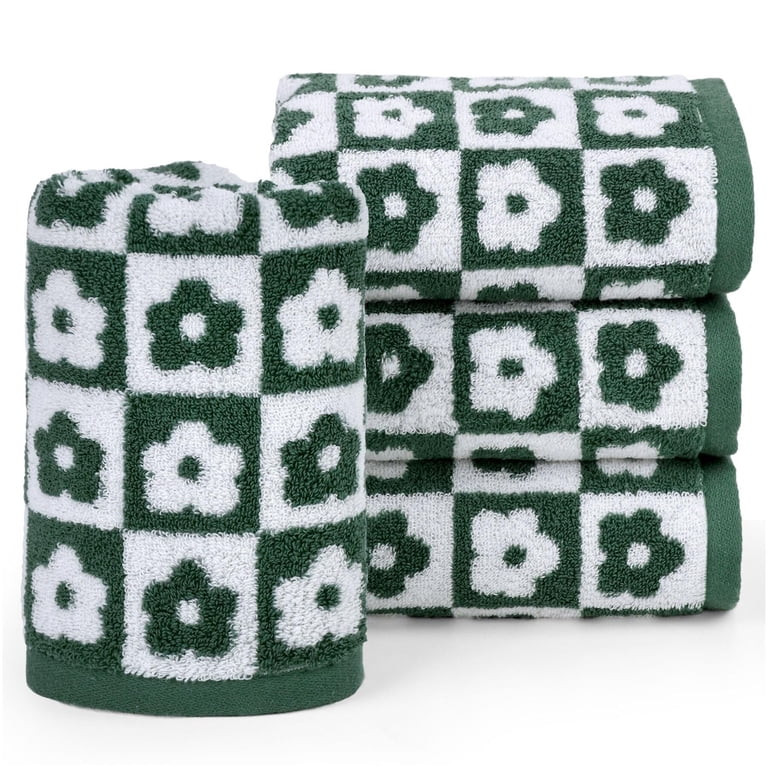 Cotton Hand Towels Pink Checkered Floral - Quick Drying Hand Towel Set of 4, for Women Girls Wife... | Walmart (US)