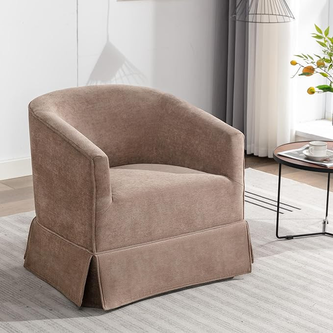 Locus Bono Swivel Accent Chair, Upholstered Swivel Chairs for Living Room, Bedroom, Lounge, Fabri... | Amazon (US)