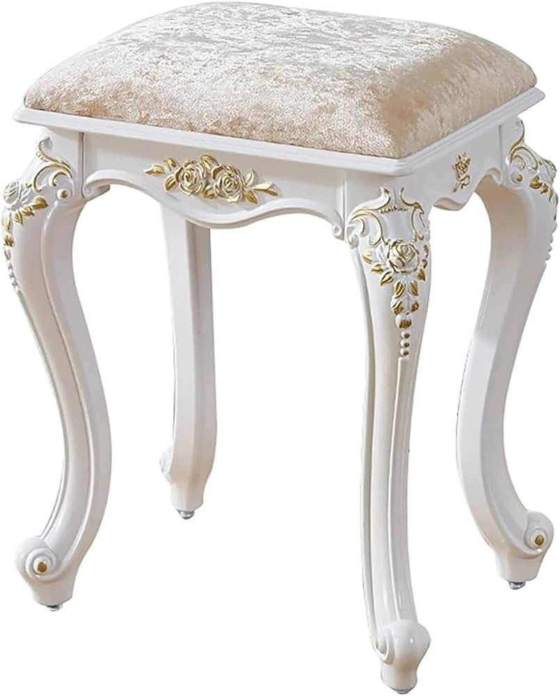 Vintage Vanity Stool & Chair, Round & Rectangular Makeup Stool, Cute Ottoman Bench Seat, Victoria... | Amazon (US)