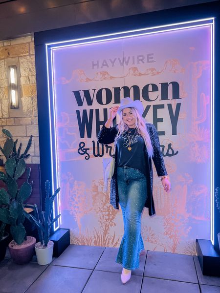 A little western girls night out! 🤠
Linking what I can from my outfit!

Country concert outfit, Nashville outfit, rhinestone jeans, western outfit

#LTKmidsize