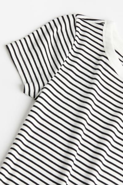 Ribbed modal-blend T-shirt | H&M (UK, MY, IN, SG, PH, TW, HK)