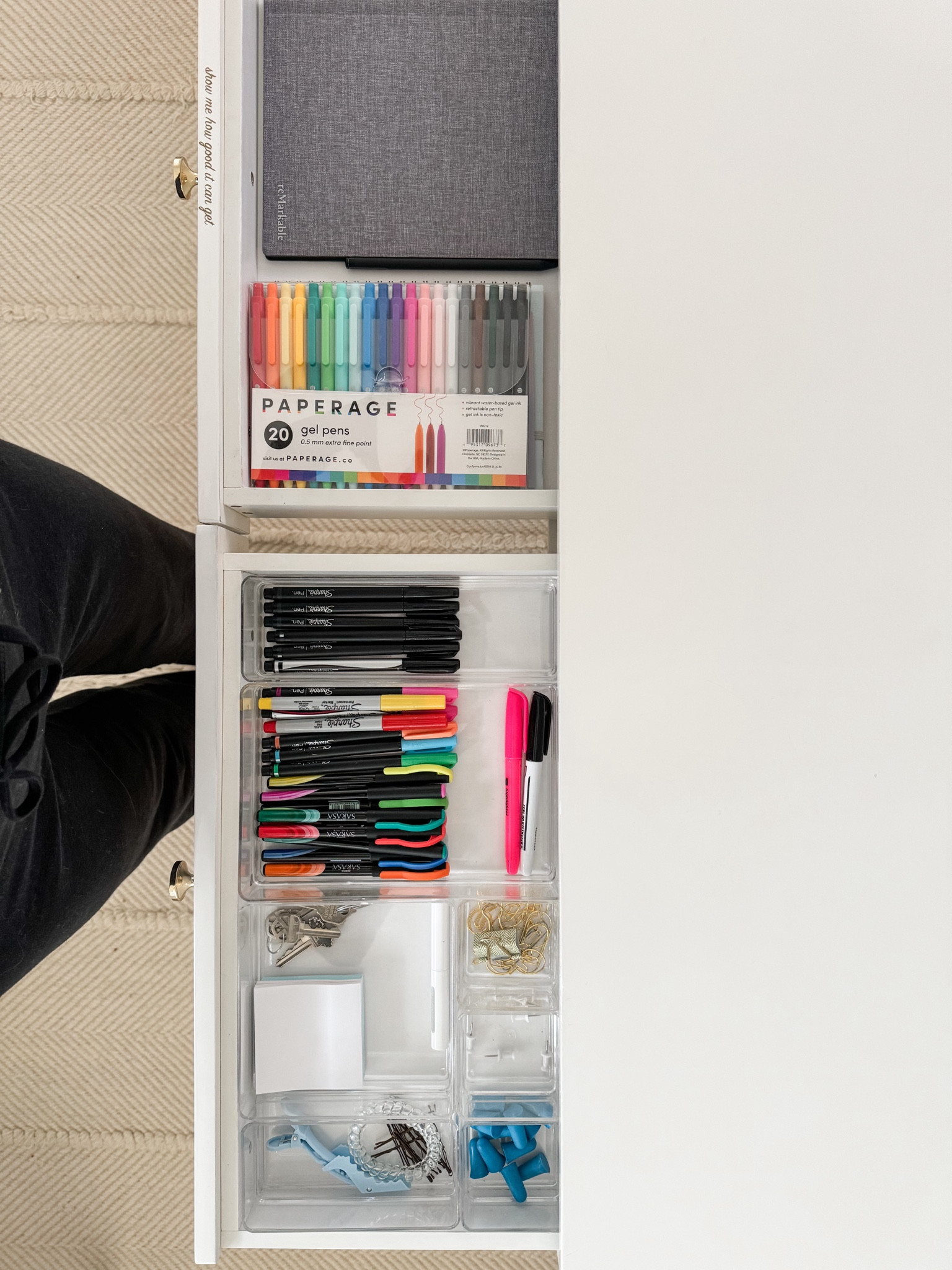 Love using clear organizers in office drawers - they really let your supplies shine! 



#LTKhome #LTKfamily