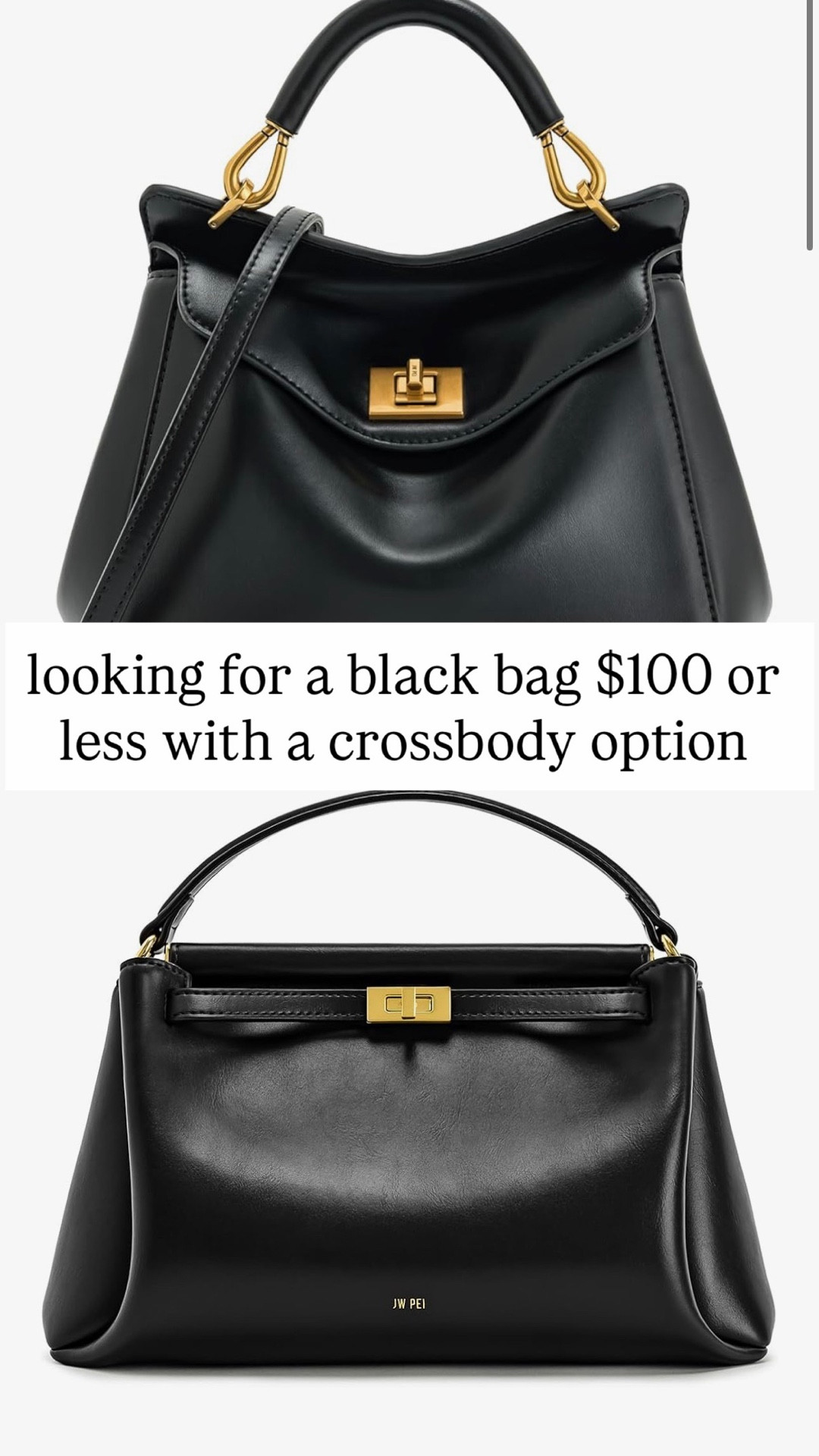We have a winner! A black bag for $100 or less, I ordered both of these faux leather bags with a top handle and crossbody and broke down what made one great. 



#LTKWorkwear #LTKootd #LTKMidsize