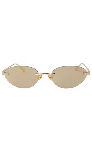 Trinity Sunglasses in Gold Mirror | Revolve Clothing (Global)