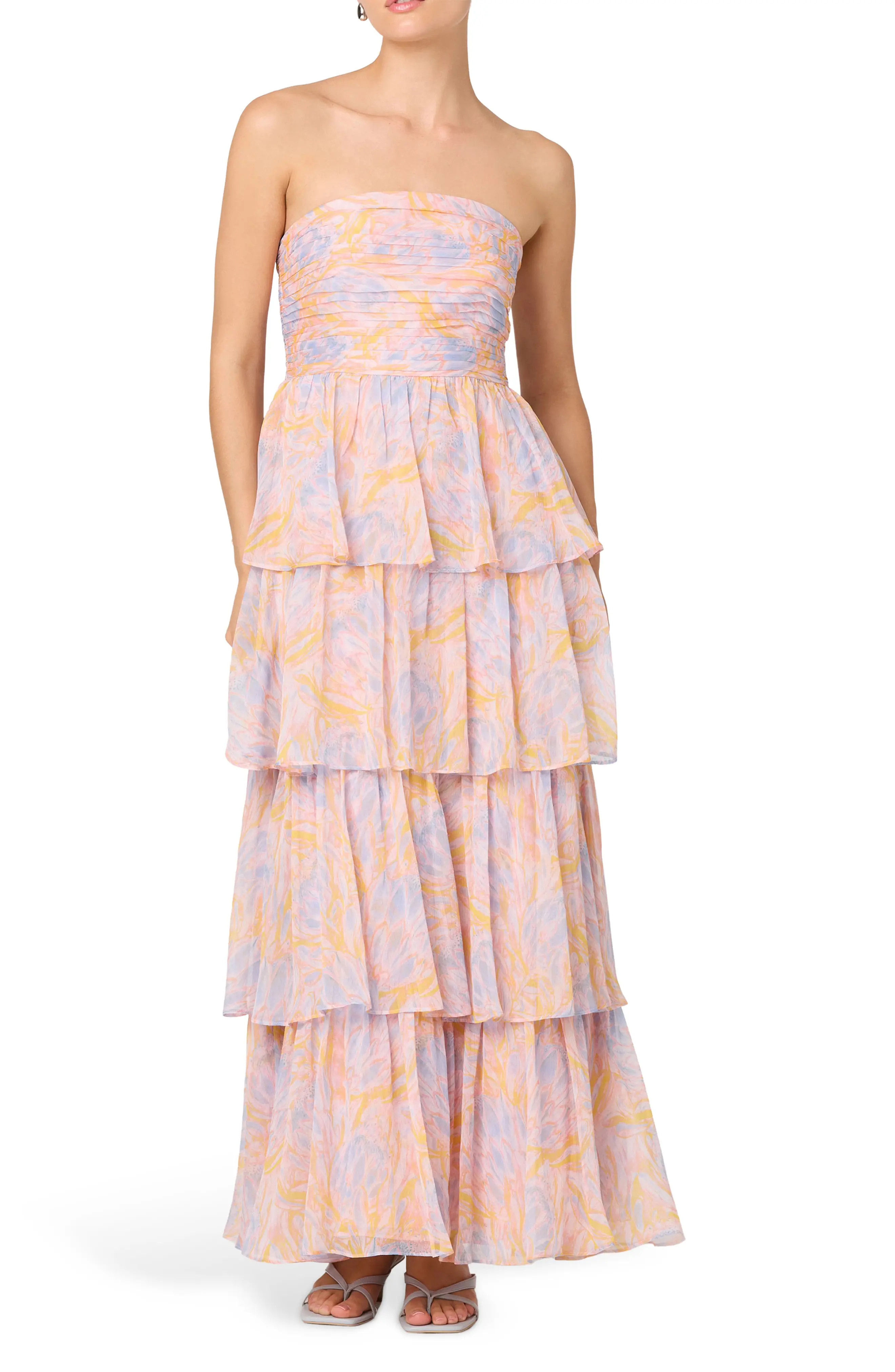 Anisha Strapless Tiered Ruffle Gown (Women) | Nordstromrack | Nordstrom Rack