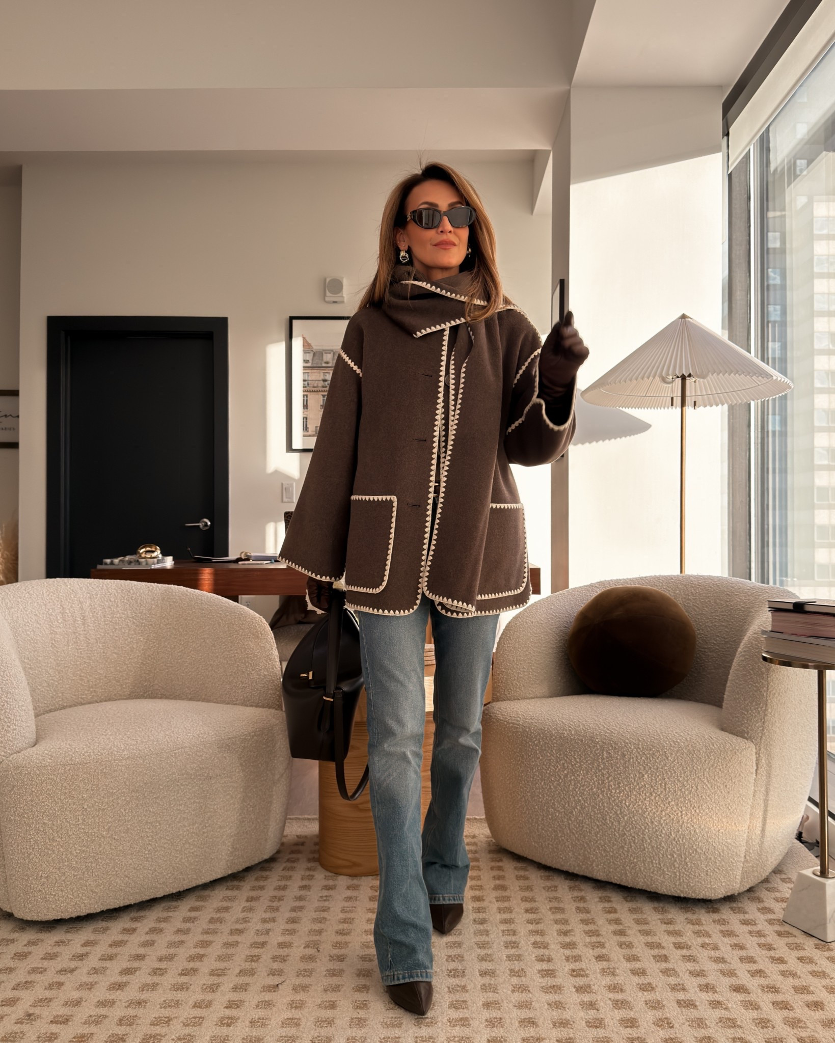 Layered wool and cashmere coat and hoodies with a bootcut jeans, jean size 26 and coat/sweater small 
Winter outfit 

#LTKSeasonal #LTKootd #LTKgrwm