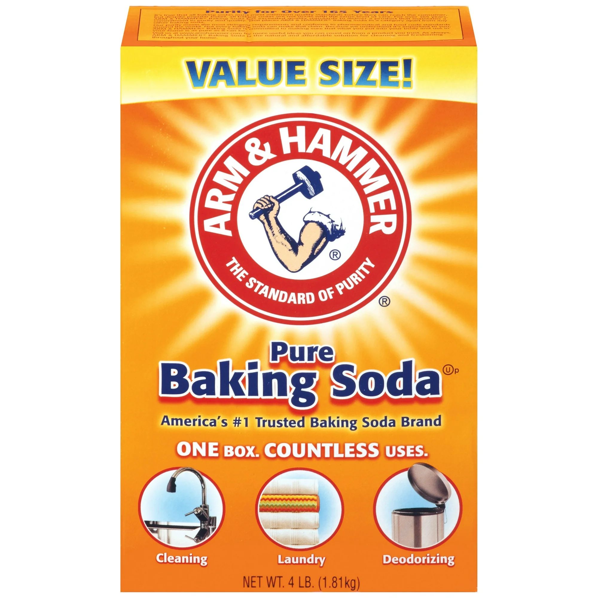 Arm  Hammer Pure Baking Soda, 4 lb | Walmart (US)