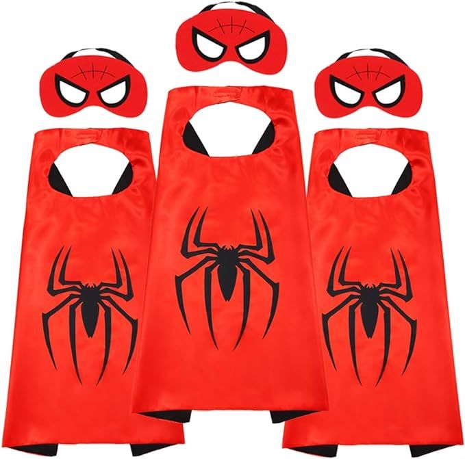 Superhero Cape and Mask for Kids Superhero Costumes Set for Kids Superhero Toy Gifts for 3-10 Yea... | Amazon (US)
