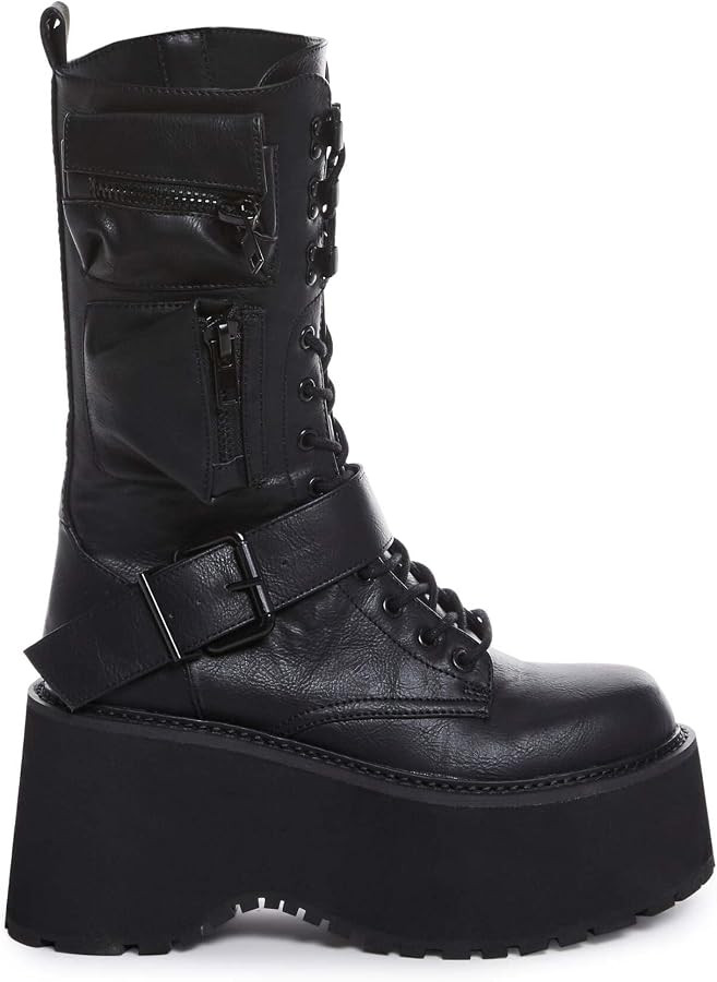 Dolls Kill Obsidian Platform Zip-Up Boots by Current Mood \u2013 Women\u2019s Chunky Platform Lac... | Amazon (US)
