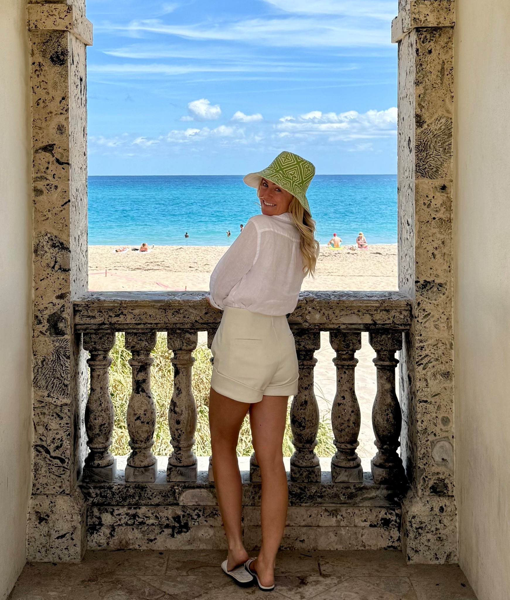 Beach day all white and linen set! Exact hat is custom but similar linked! 

#LTKStyleTip #LTKTravel