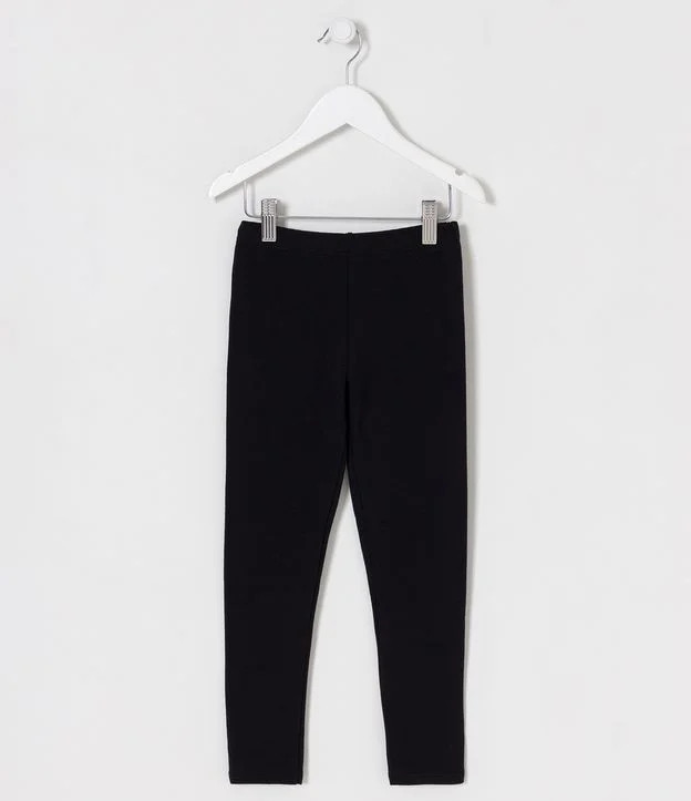 Calça Legging Básica Infantil em Molecotton com Forro Quentinho - Tam 5 a 14 Anos Preto | Renner (BR)