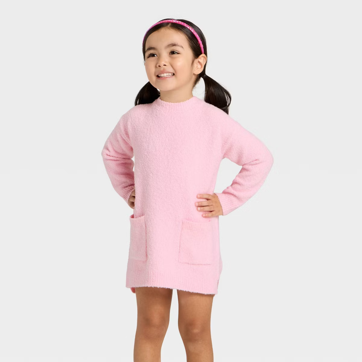 Toddler Girls' Long Sleeve Crewneck Dress - Cat & Jack™ | Target