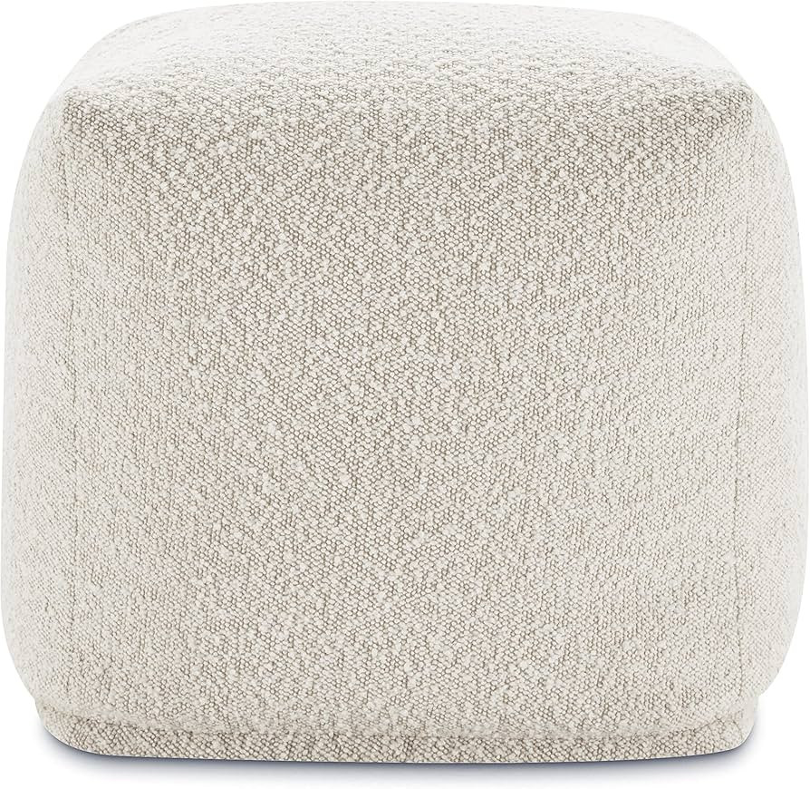 POLY & BARK Metz Pouf, Crema White Boucle | Amazon (US)